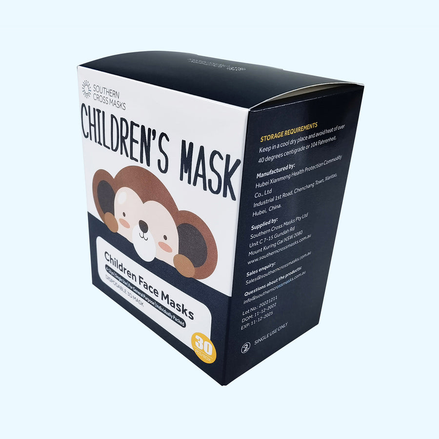 Kids Face Masks - 30 Pack (White)