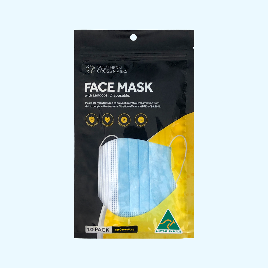 Face Masks Australian Made - 10 Pack