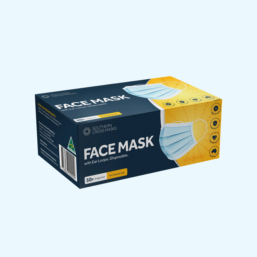 Face Masks Australian Made - 50 Pack